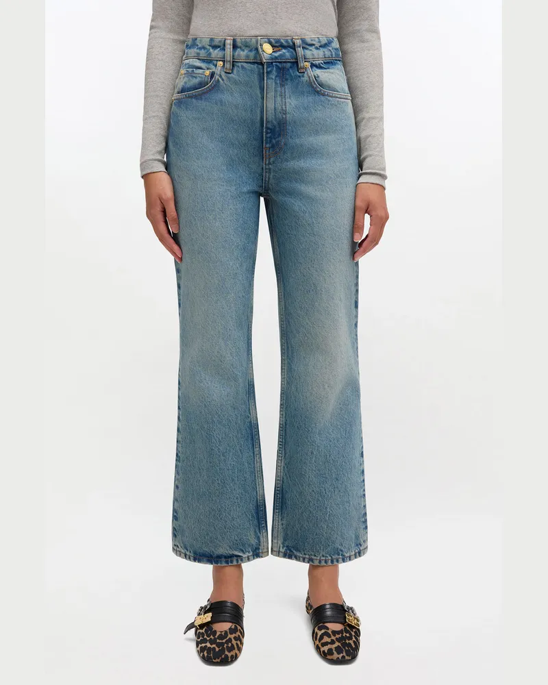 Ganni blau Getönte, starre Betzy-Jeans Bio-Baumwolle - Größe Blau
