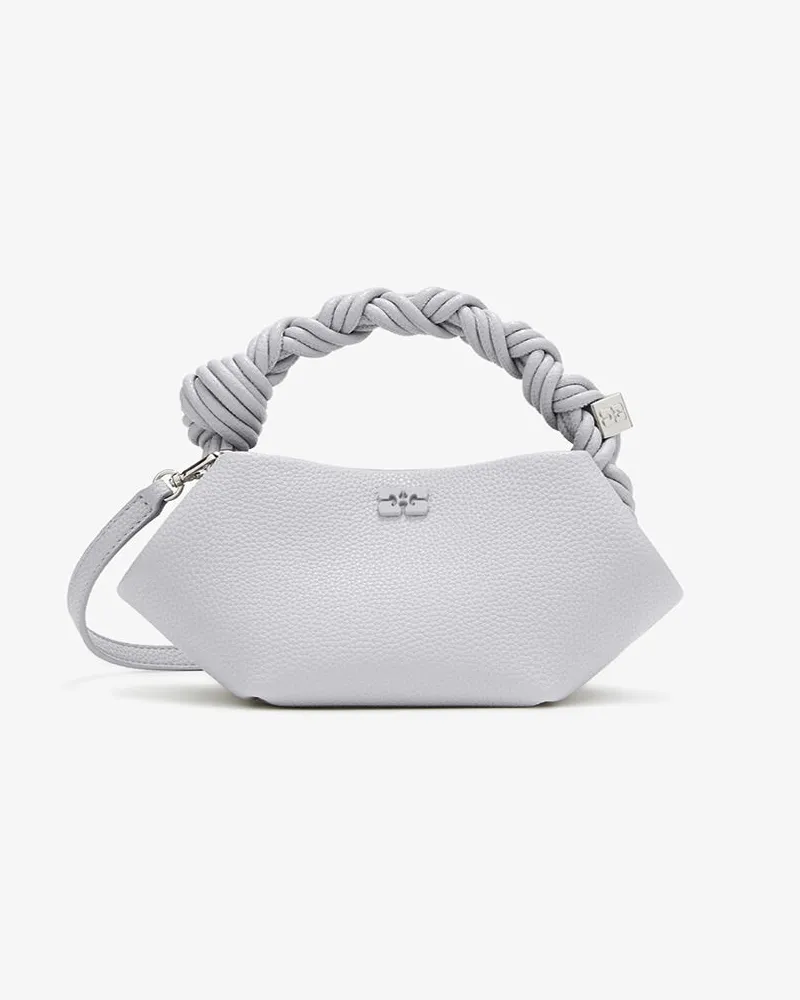 Ganni Mini-Bou-Tasche in Grau Quiet Gray Quiet