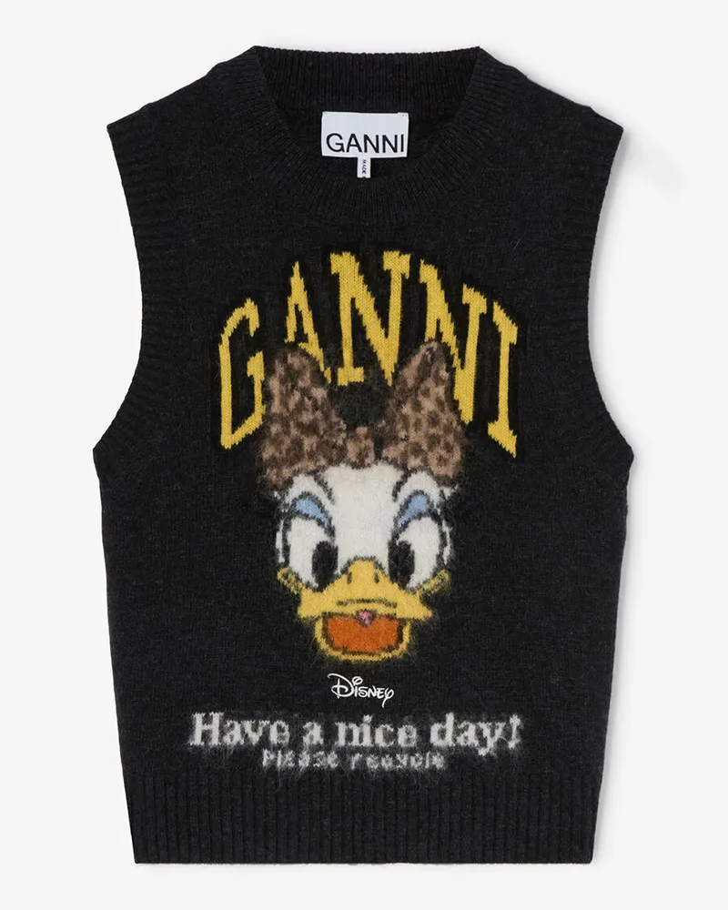 Ganni Wollweste mit Daisy-Duck-Grafik gemischt Gemischt
