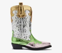 Bestickte, mittelhohe Westernstiefel - Größe gemischt