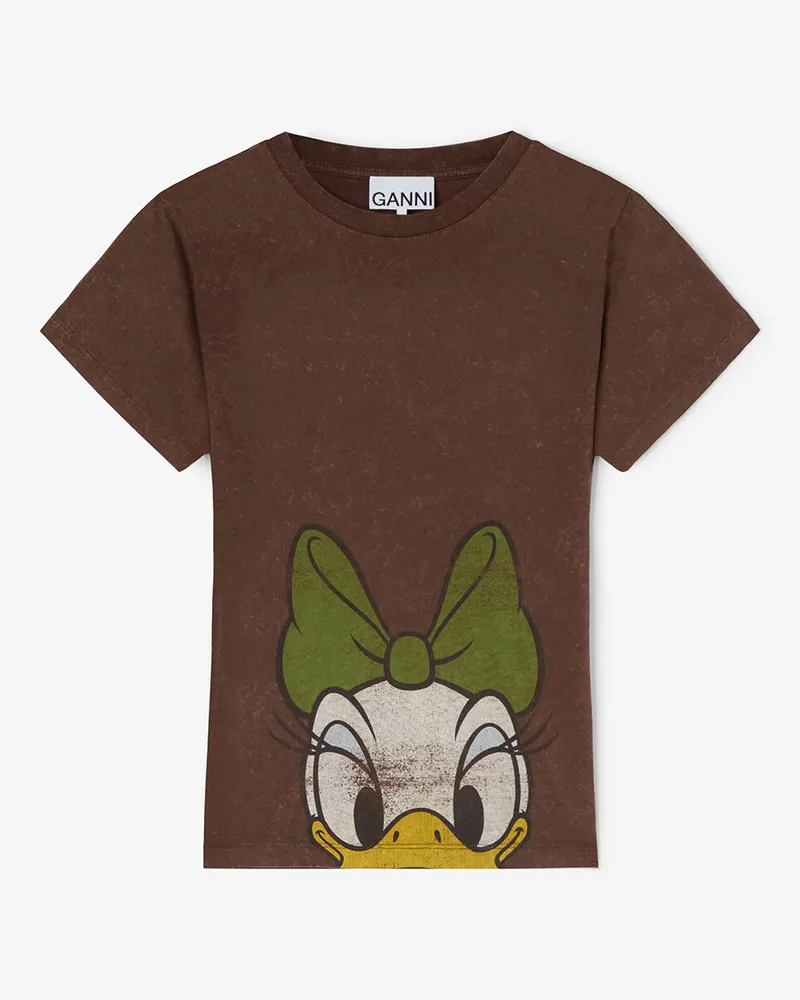Ganni braun Daisy Duck Baby-Fit-T-Shirt Recycelte Baumwolle - Größe Braun
