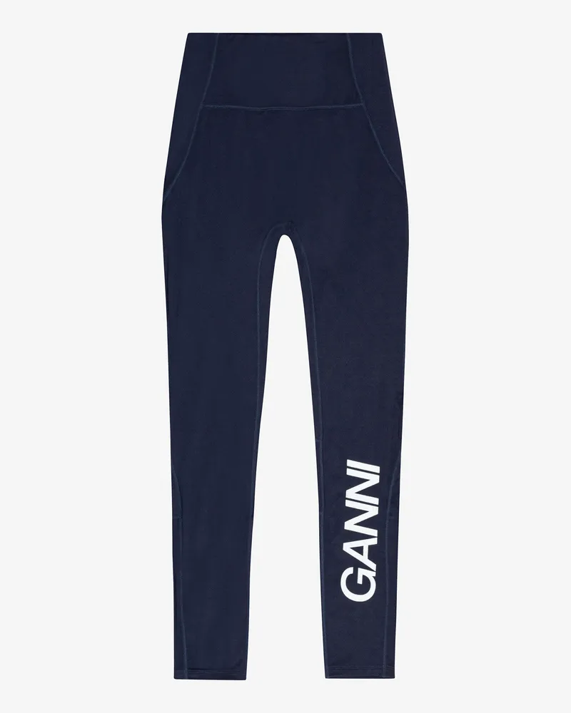 Ganni marineblau Active Ultra High Waist Sportleggings Recycelte Nylon - Größe Marineblau