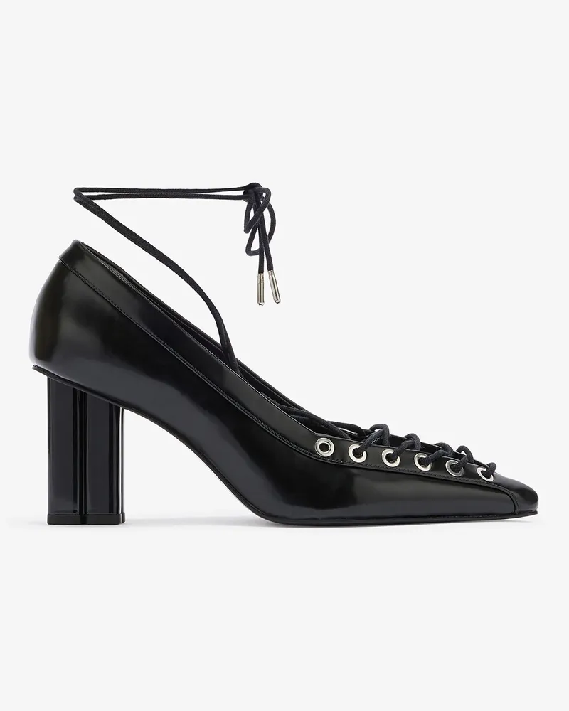 Ganni Hoher Pumps mit Schmetterlings-Schnürung in Schwarz - Größe Schwarz