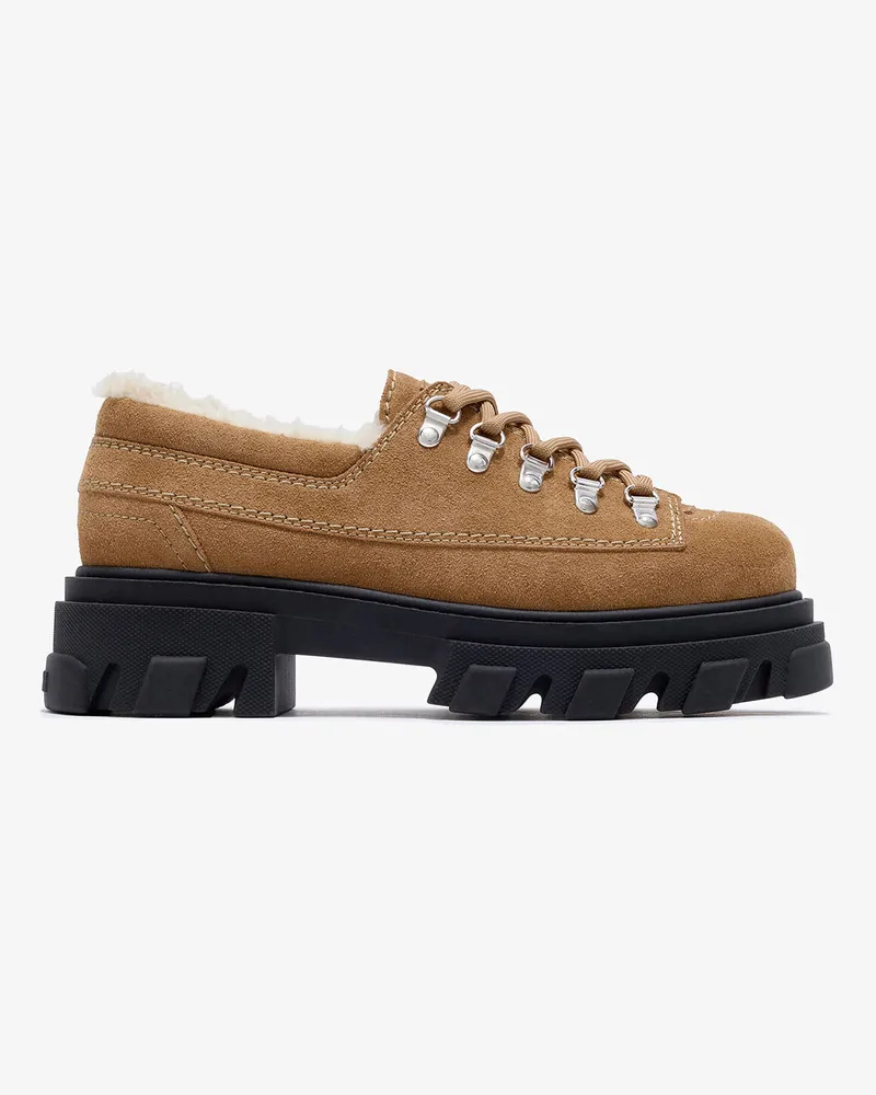 Ganni Derbyschuhe mit profiliertem Absatz in Braun Braun