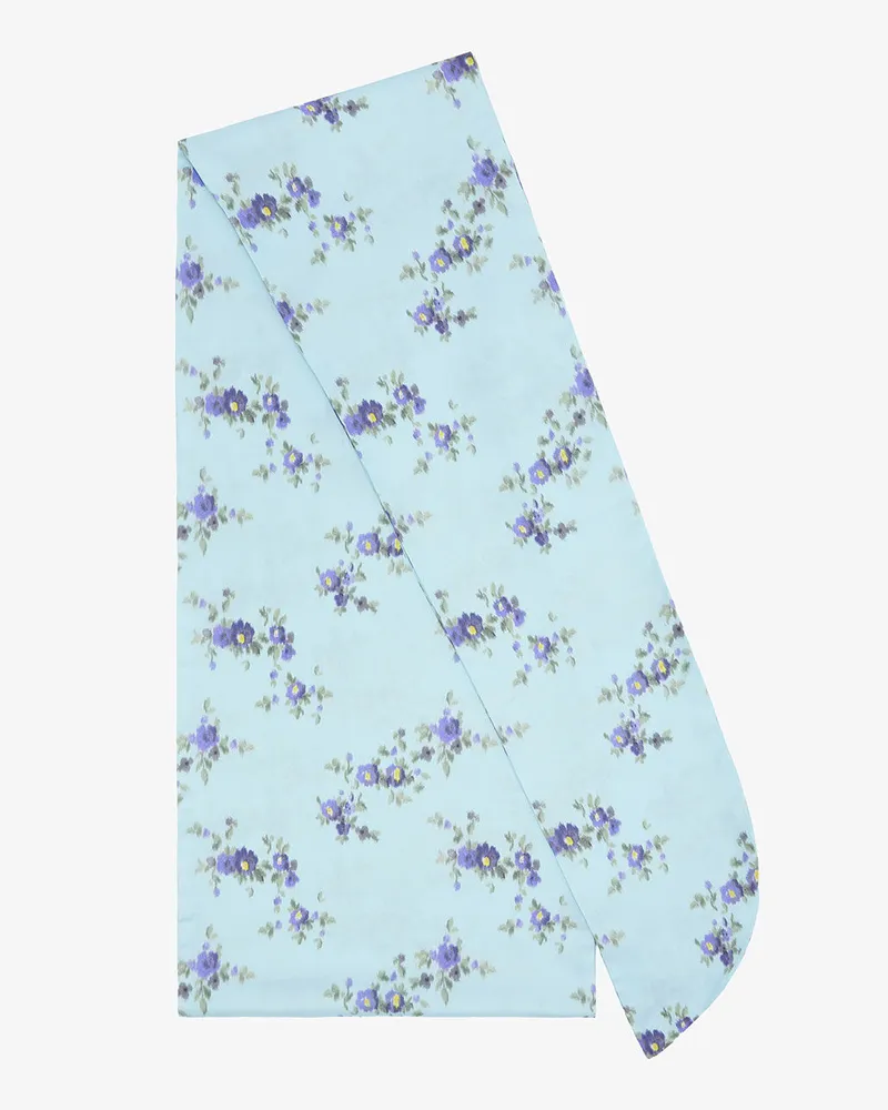 Ganni Wickelschal mit Muster Iced Aqua Iced
