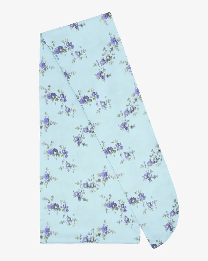 Ganni Wickelschal mit Muster Iced Aqua Iced