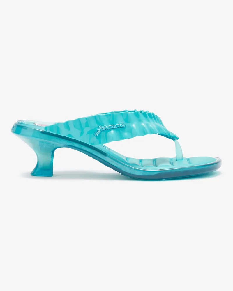 Ganni Scuba blau Melissa-Zehentrenner-Sandalen mit Pfennigabsatz in - Größe Scuba