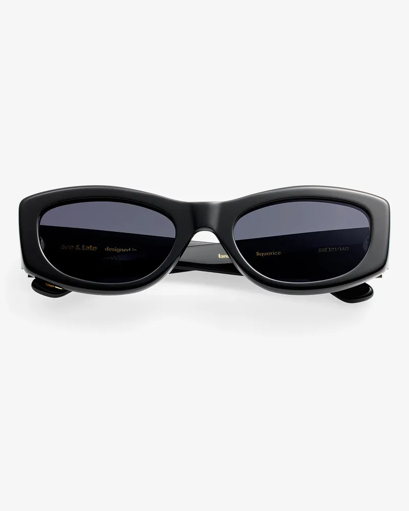 Ganni Lana-Sonnenbrille von x Ace & Tate schwarz Schwarz