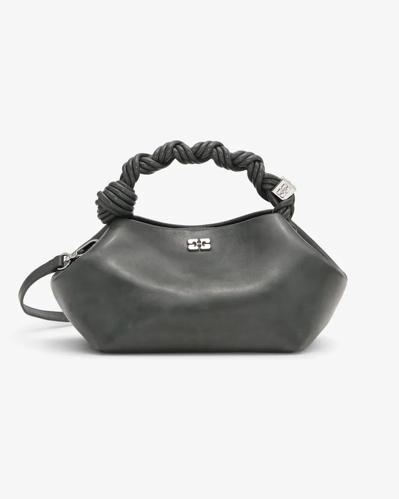 Ganni Dunkelgraue kleine Bou Tasche grau Grau