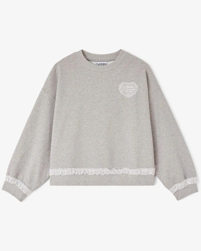 Ganni grau Sweatshirt in grauem Isoli Bio-Baumwolle - Größe Grau