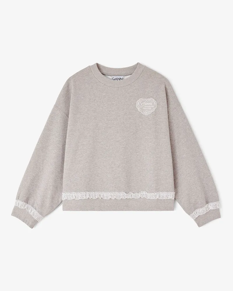 Ganni grau Sweatshirt in grauem Isoli Bio-Baumwolle - Größe Grau