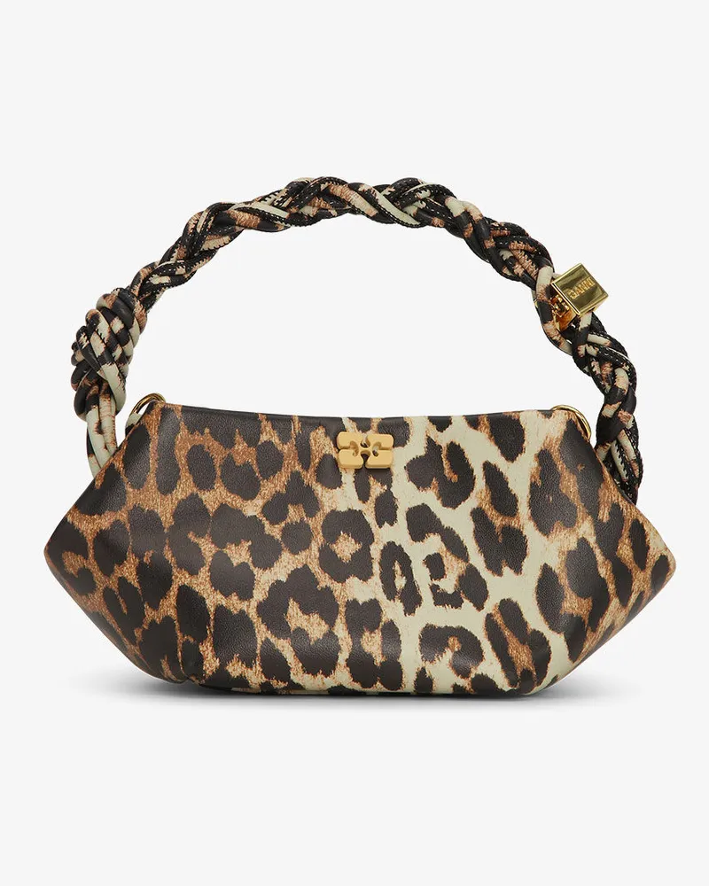 Ganni Leopardenmuster Mini Bou Tasche gemischt Gemischt