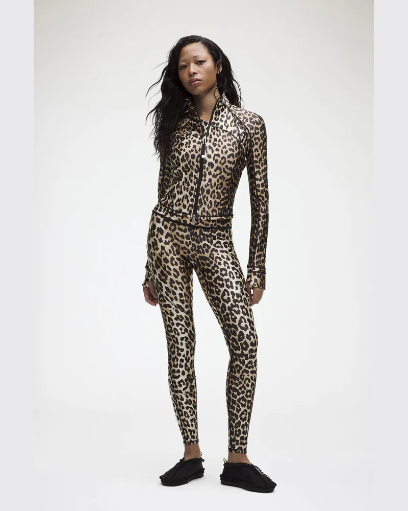 Ganni x lululemon Tights mit Volant-Details in Leopard-Print - Größe gemischt Gemischt