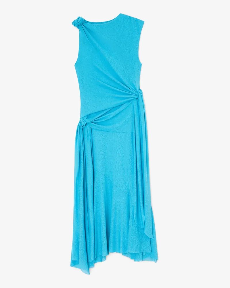 Ganni Langes Kleid aus meliertem Netzstoff - Größe River blau River