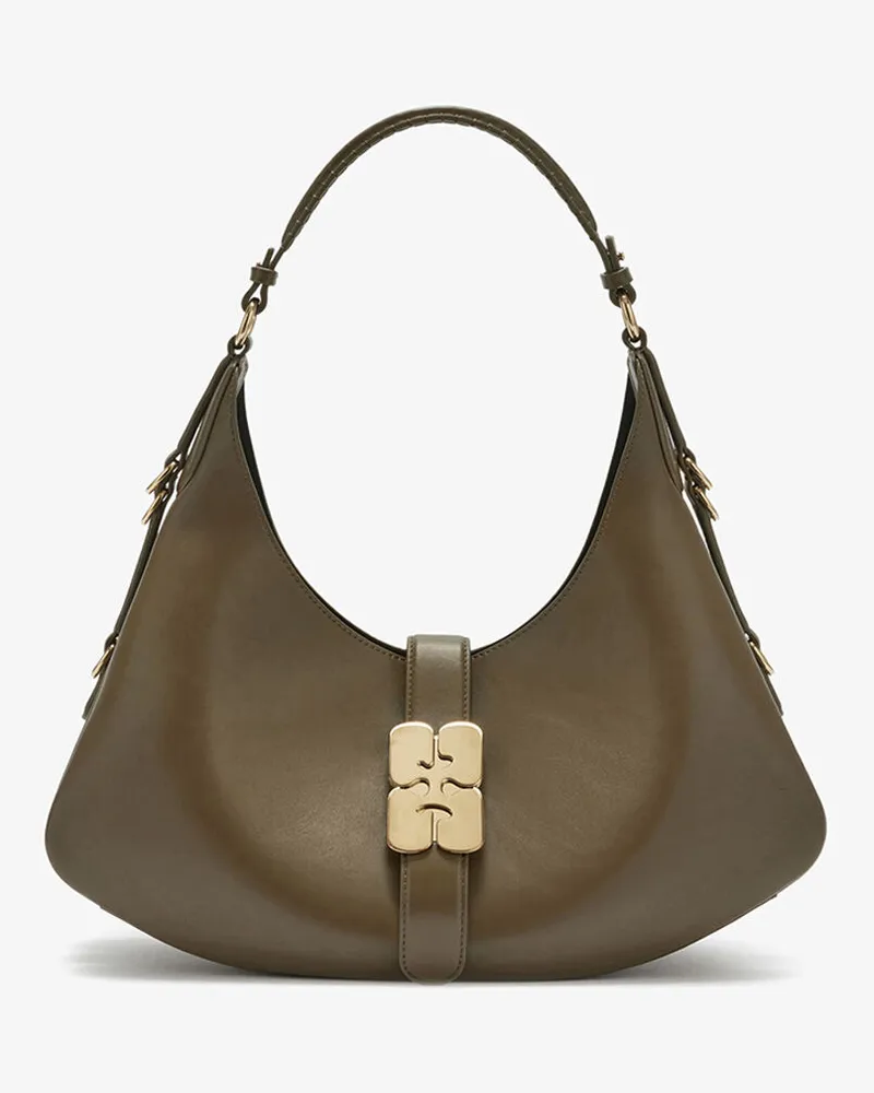 Ganni Kleine Kat-Tasche in Grün Grün