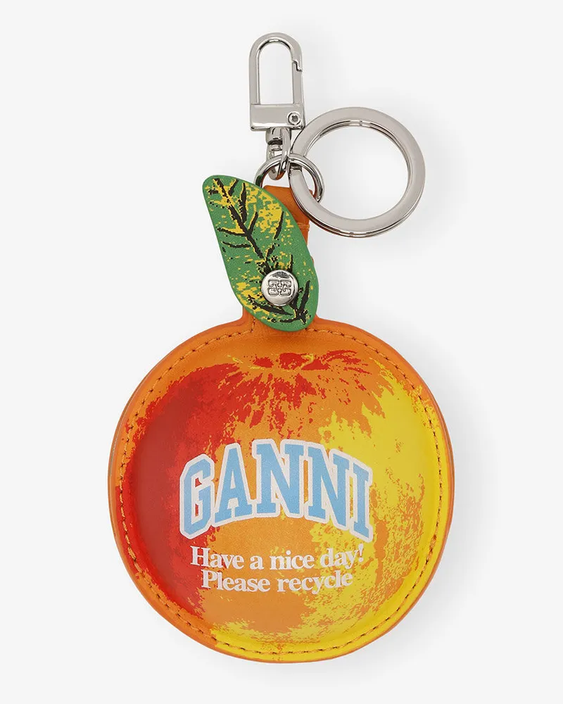 Ganni Apple-Geldbörse Flame orange Flame