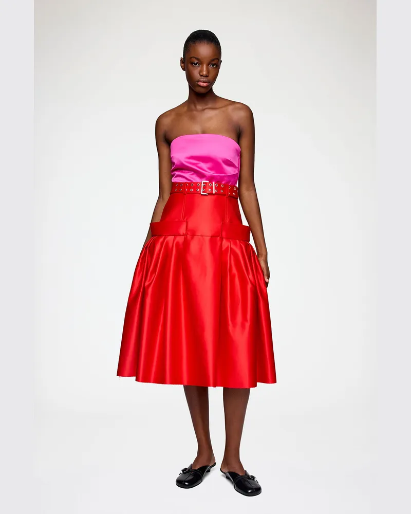 Ganni Rock aus Duchesse-Satin - Größe Goji Berry Goji