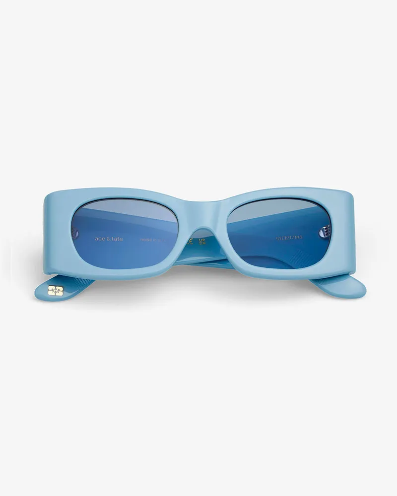Ganni x Ace & Tate Baby blau Kayla Sonnenbrille - Größe Blau