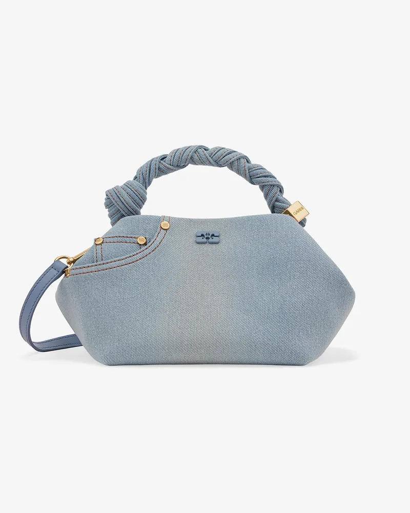 Ganni Denim kleine Bou Tasche Faded Faded