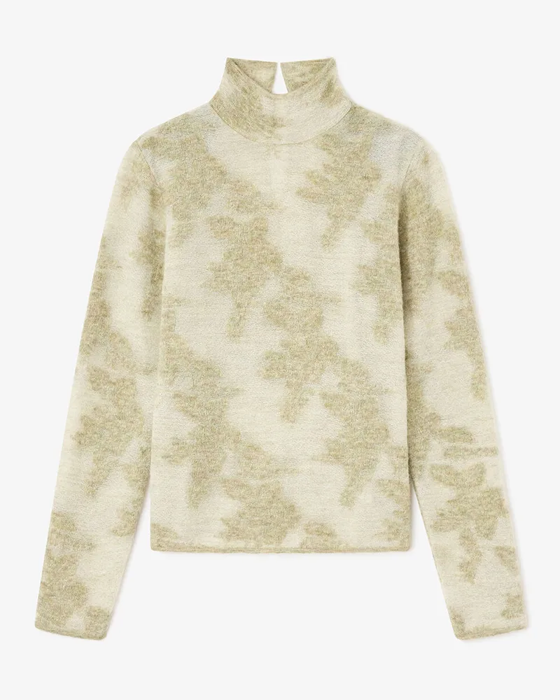 Ganni Grüner transparenter Rollkragenpullover grün Grün