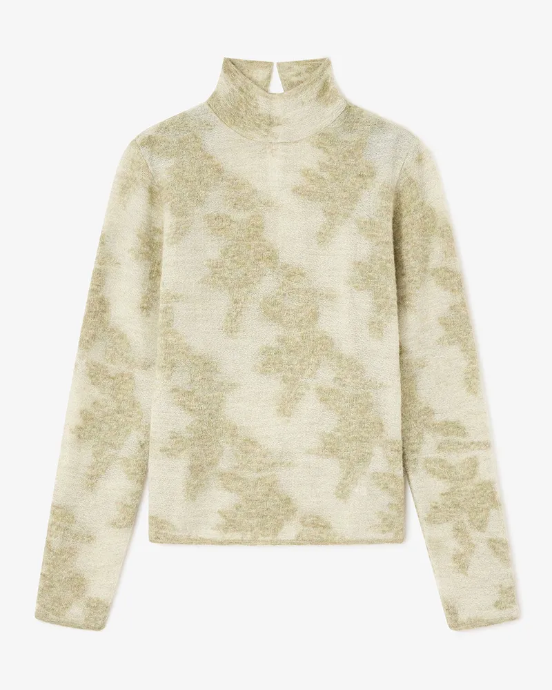 Ganni Grüner transparenter Rollkragenpullover grün Grün