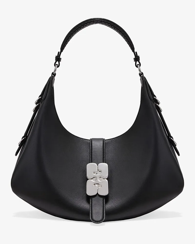 Ganni Schwarze kleine Kat-Tasche schwarz Schwarz