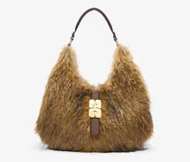 Große Kat-Tasche aus Kunstfell braun