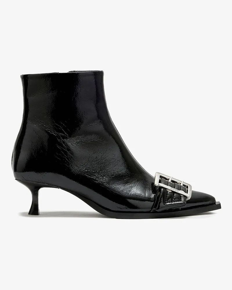 Ganni Niedrige Buckle Boots in Schwarz - Größe Schwarz