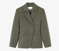 Grüner Mouline-Blazer grün
