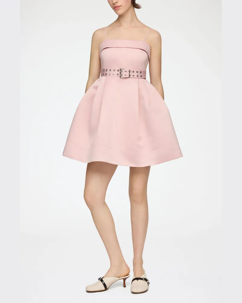Ganni Kleid aus Satin in Rosa - Größe Potpourri Potpourri