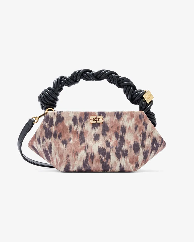 Ganni Mini-Bou-Tasche aus bedrucktem Taft Burro Burro