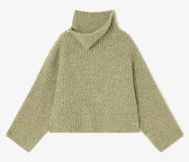 Grüner Mohairpullover grün
