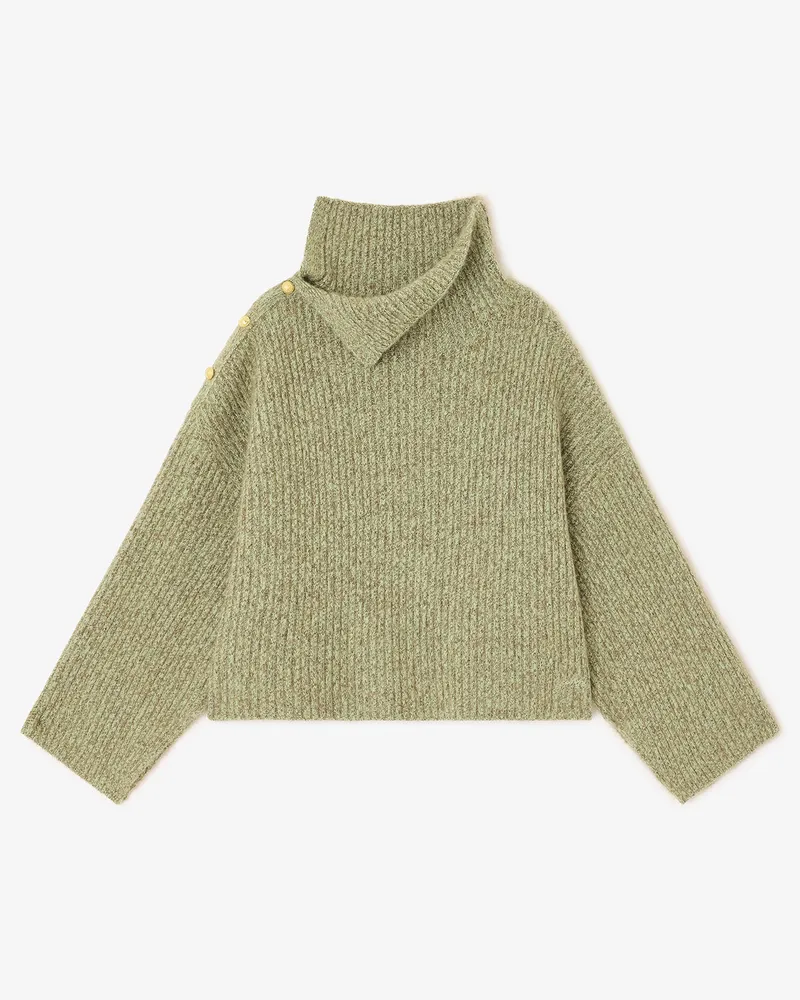 Ganni Grüner Mohairpullover grün Grün