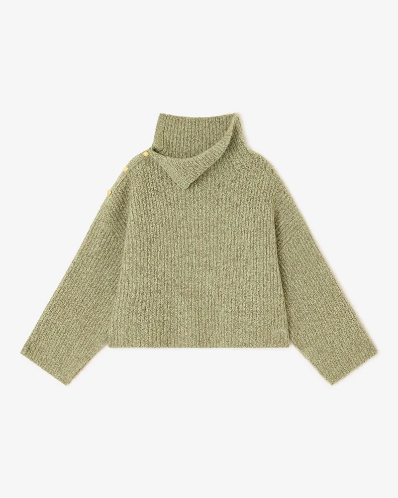 Ganni Grüner Mohairpullover grün Grün