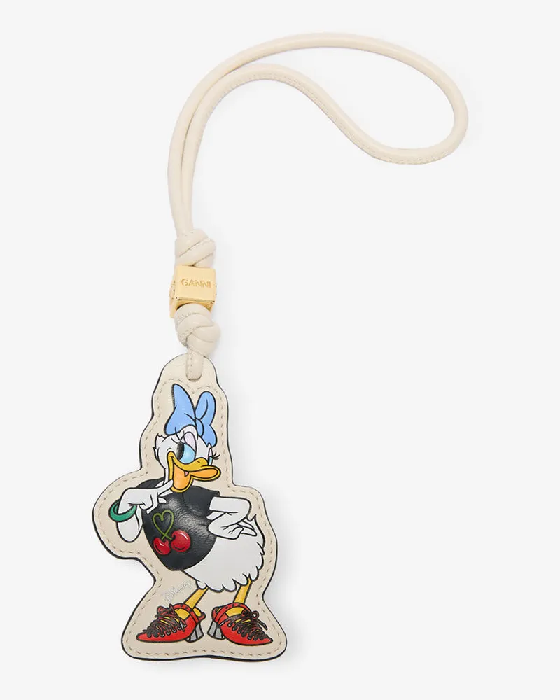 Ganni x Disney - Weißer Daisy-Duck-Anhänger weiß Weiß
