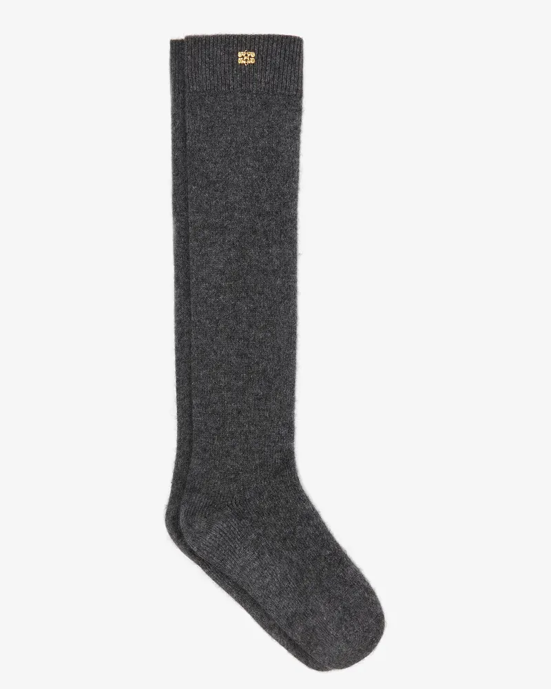 Ganni Dunkelgraue Socken aus einer Wollmischung gemischt Gemischt