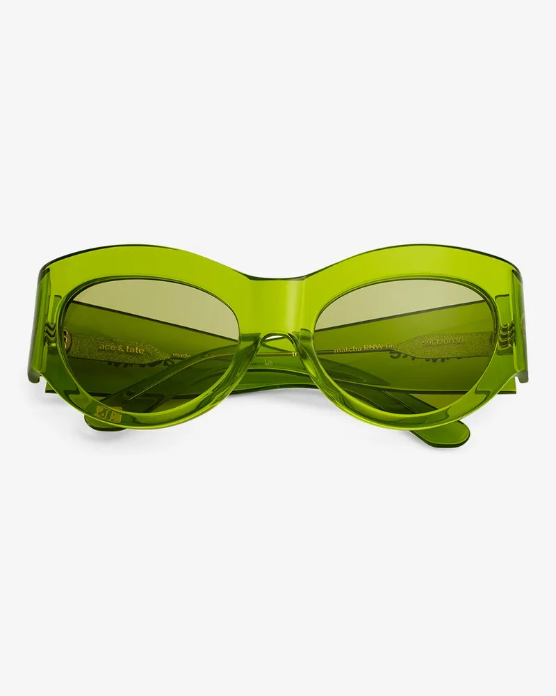 Ganni Trixie-Sonnenbrille Von  x Ace & Tate - Größe grün Grün