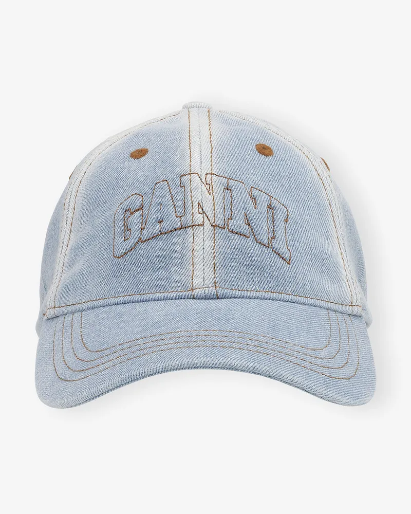 Ganni Kappe aus Denim in Hellblau blau Blau