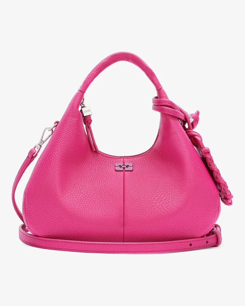 Ganni Mini-Hobo-Tasche in Rosa Cabaret Cabaret
