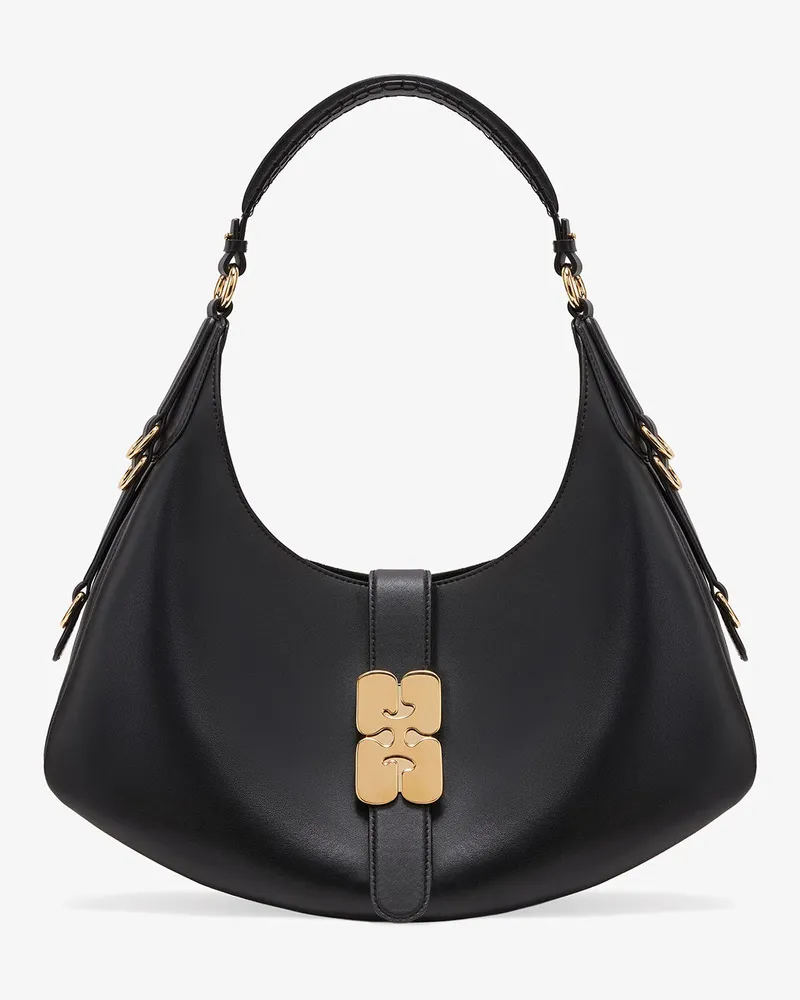 Ganni Schwarze kleine Kat-Tasche schwarz Schwarz