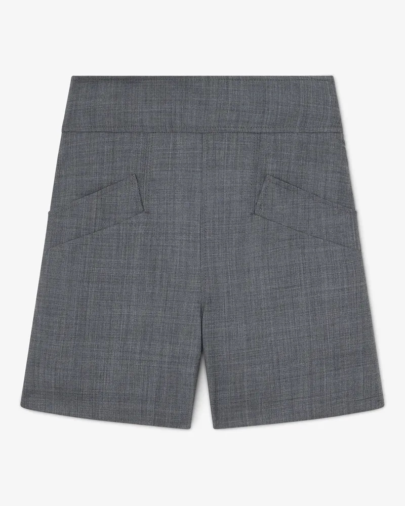 Ganni Shorts aus Wollmischung in Grau gemischt Gemischt