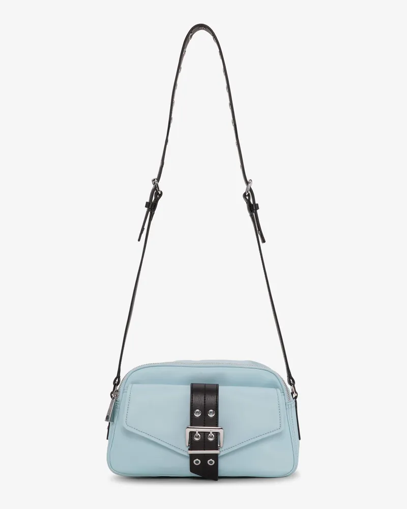 Ganni Blaue recycelte Nylon Kamera-Tasche blau Blau