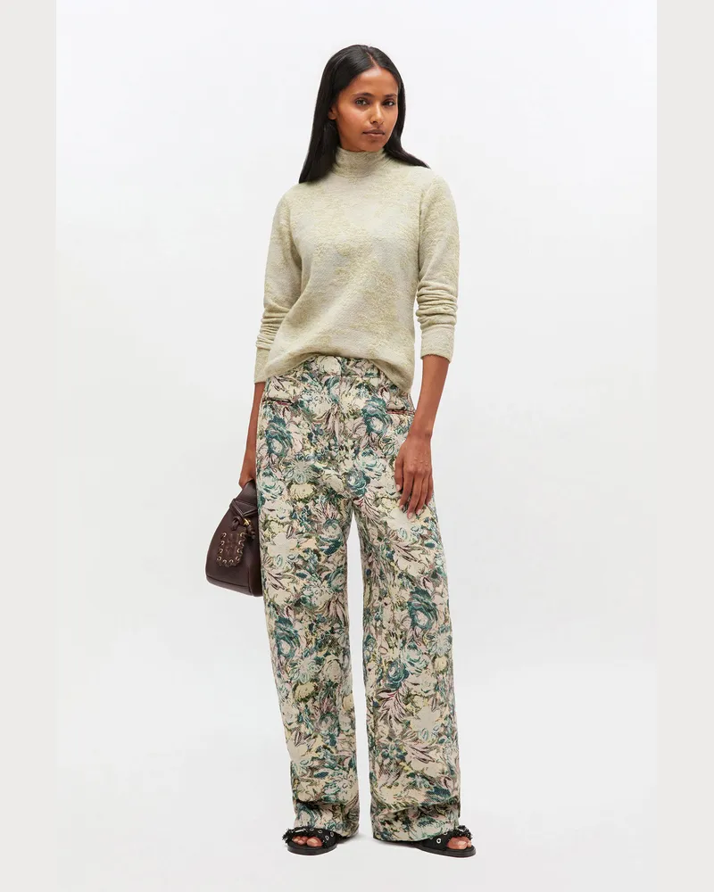 Ganni Curve-Hose aus Gobelin Jadeite Jadeite