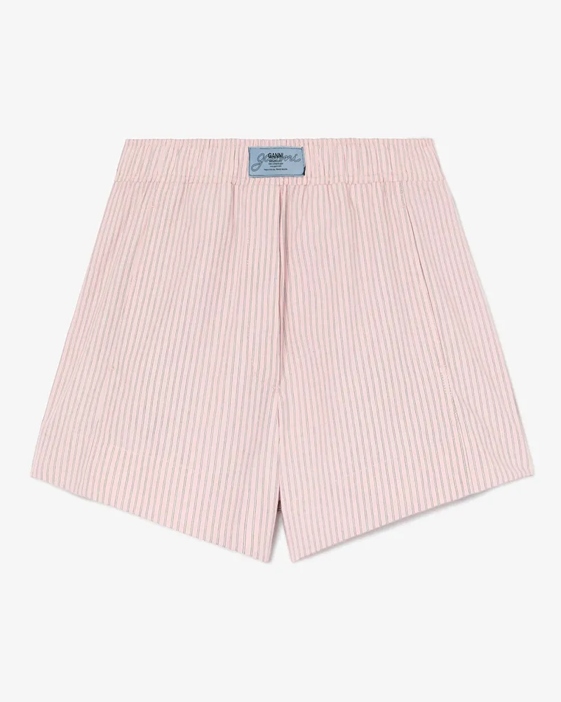 Ganni rosa Rosafarbene Shorts mit Gummizug Bio-Baumwolle - Größe Rosa