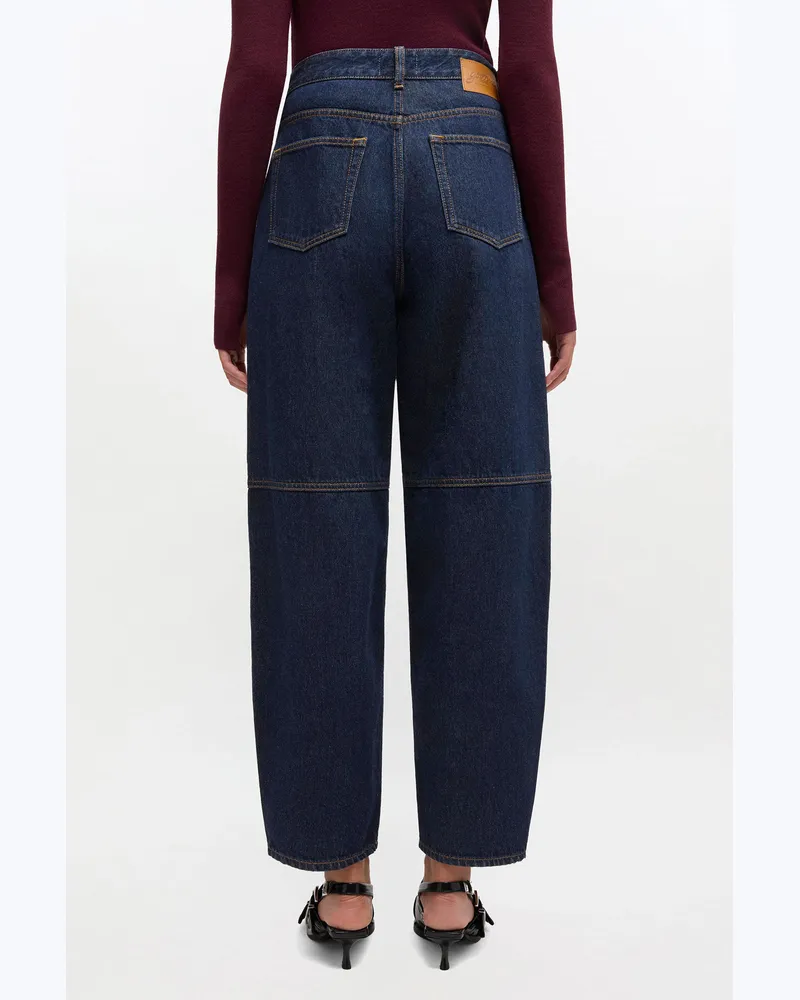 Ganni marineblau Dunkel gewaschene Stary-Jeans Bio-Baumwolle - Größe Marineblau