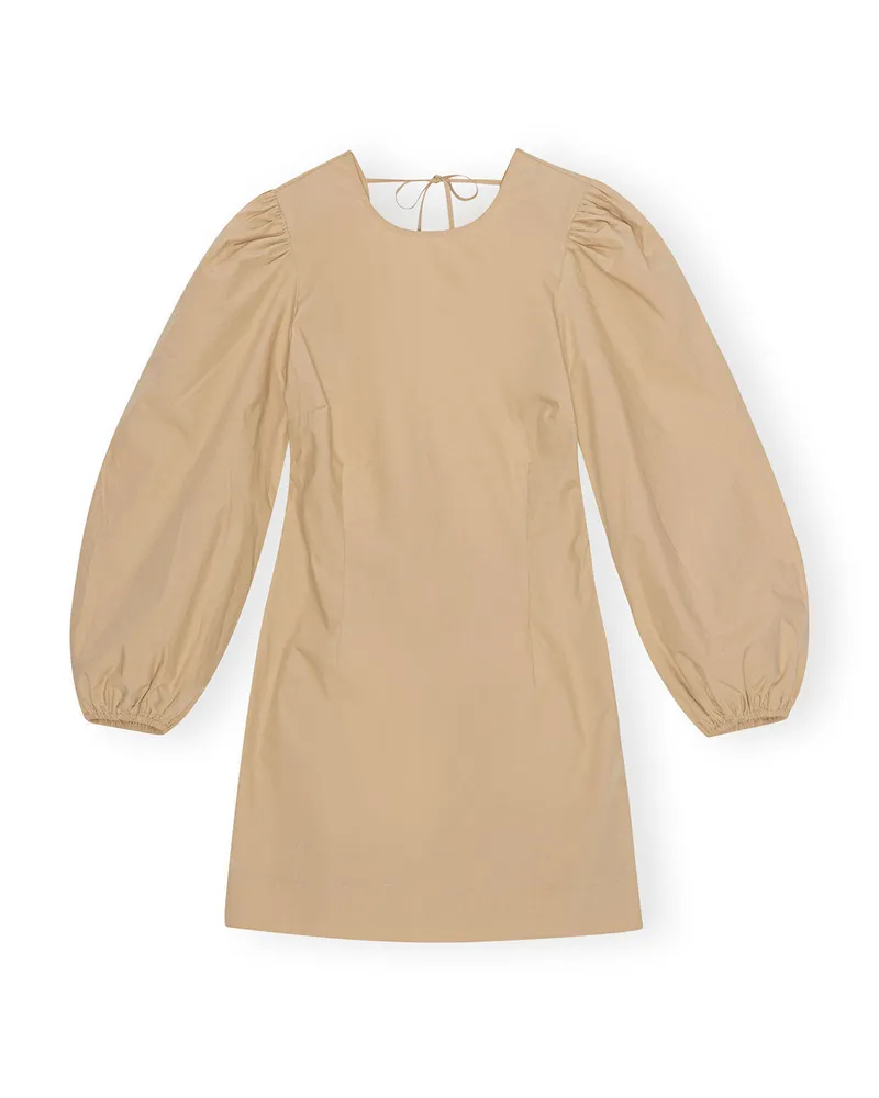 Ganni Curds and Whey Minikleid aus Cotton Poplin mit offenem Rücken Baumwolle - Größe Curds