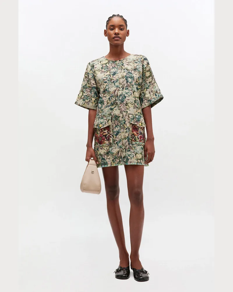 Ganni Kimonokleid aus Gobelin - Größe gemischt Gemischt