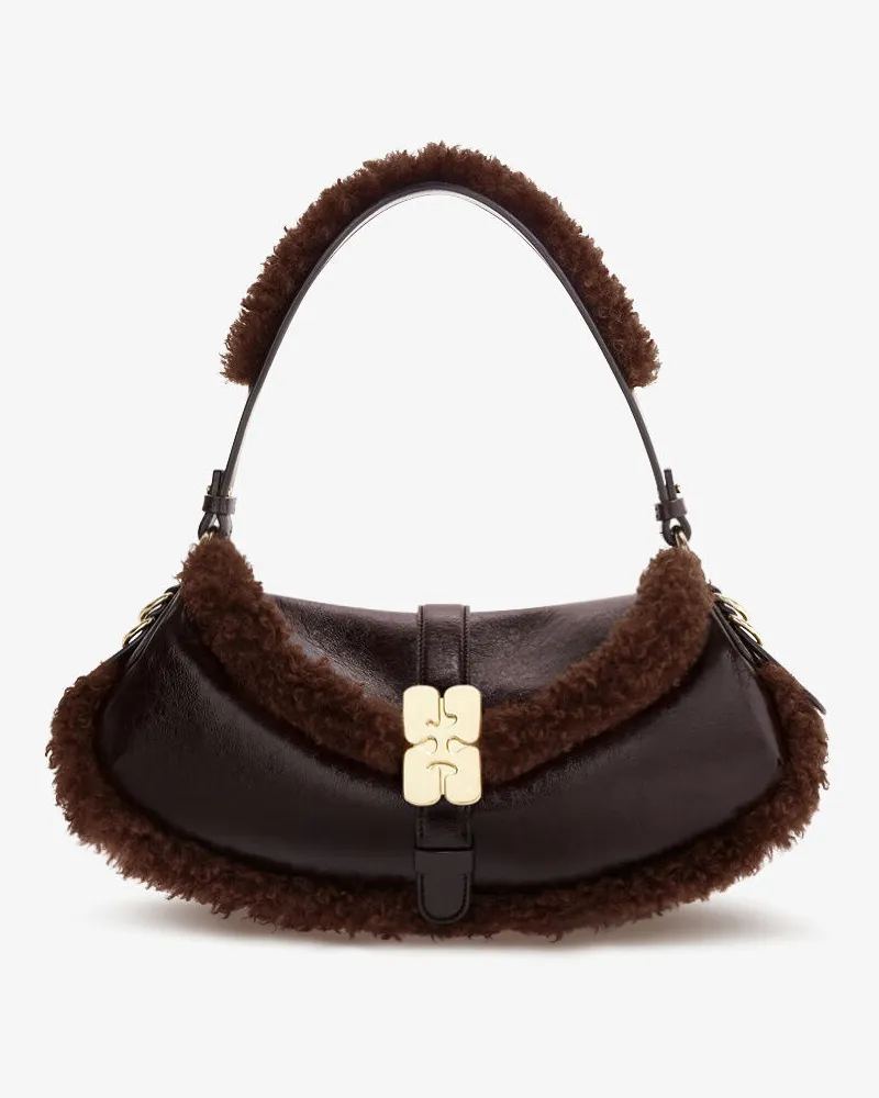 Ganni B-Kat Tasche in Braun Braun
