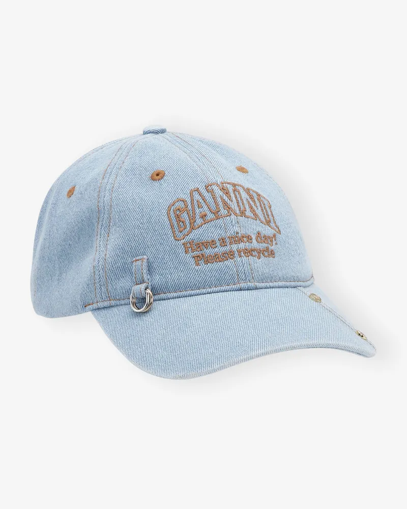 Ganni Denim-Kappe blau Blau