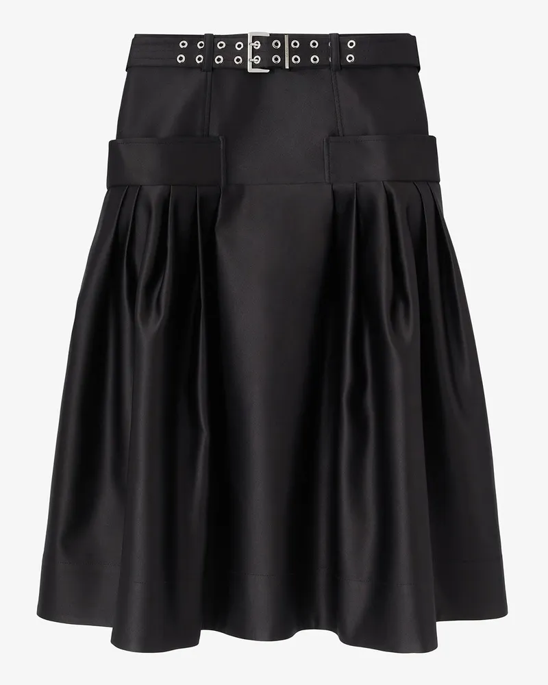 Ganni Rock aus Duchesse-Satin - Größe schwarz Schwarz